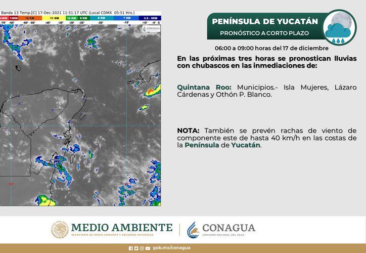 Clima para Cancún y Quintana Roo hoy 17 de diciembre de 2021