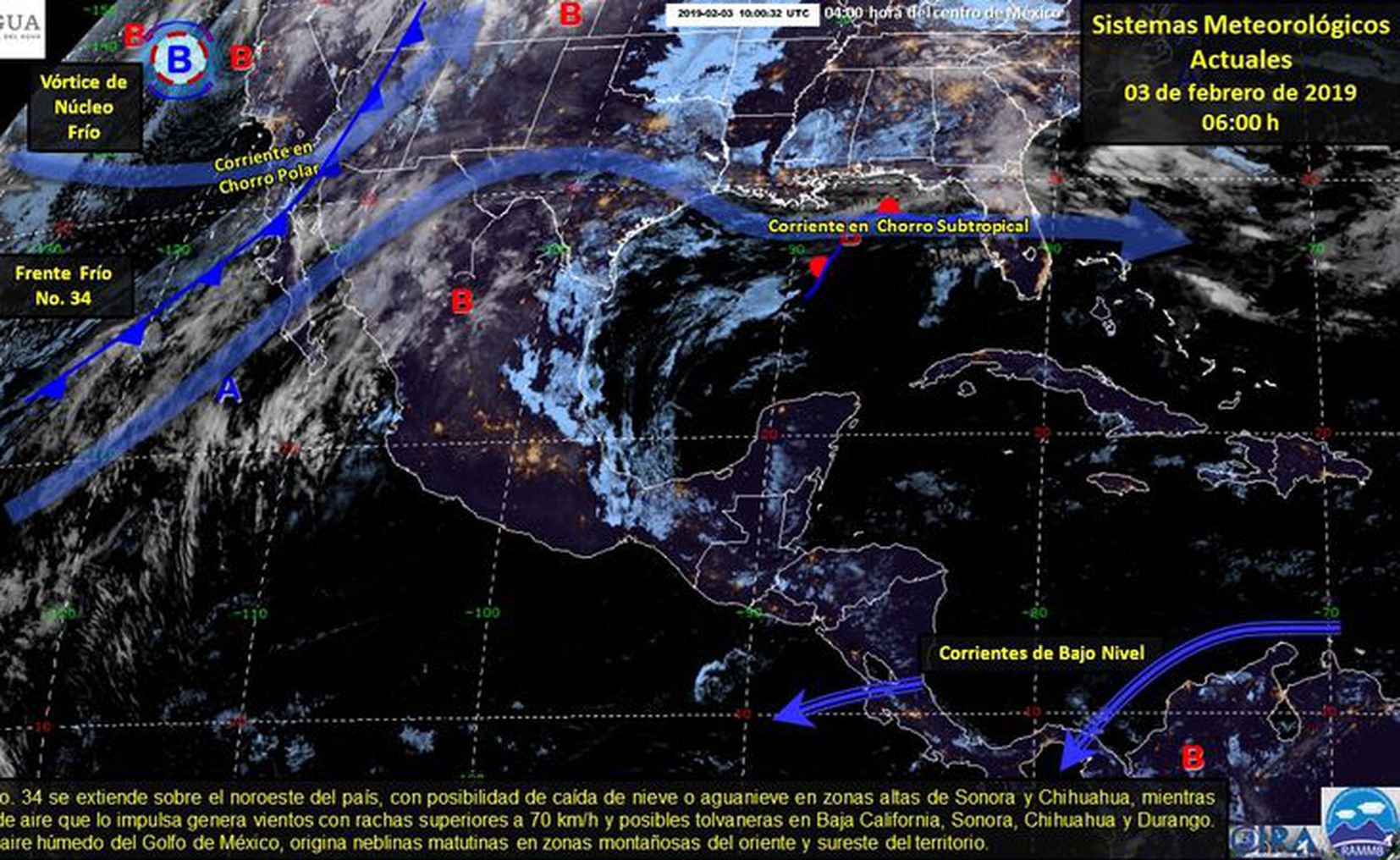 Pronóstico del clima para Quintana Roo