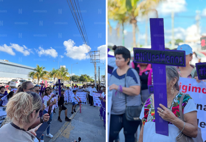 Marcha 25N en Cancún mujeres toman las calles contra la violencia de