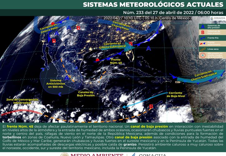 Clima para Cancún y Quintana Roo hoy 27 de abril del 2022