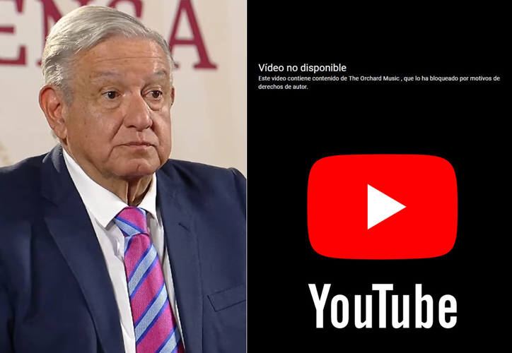 YouTube vs AMLO bajan mañanera por derechos de autor de canción