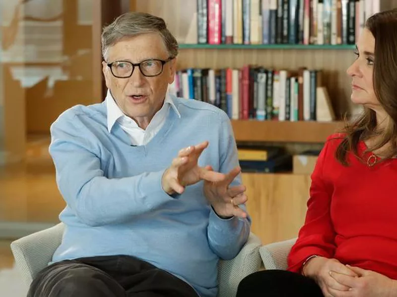 In this Feb. 1, 2018 file photo, Microsoft co-founder Bill Gates and his wife Melinda take part in an AP interview in Kirkland, Wash. (AP)