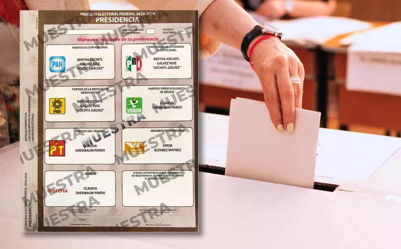 Elecciones 2024: Conoce cómo marcar tu voto en una boleta electoral. (Foto: Canva-INE/Composición Sipse)