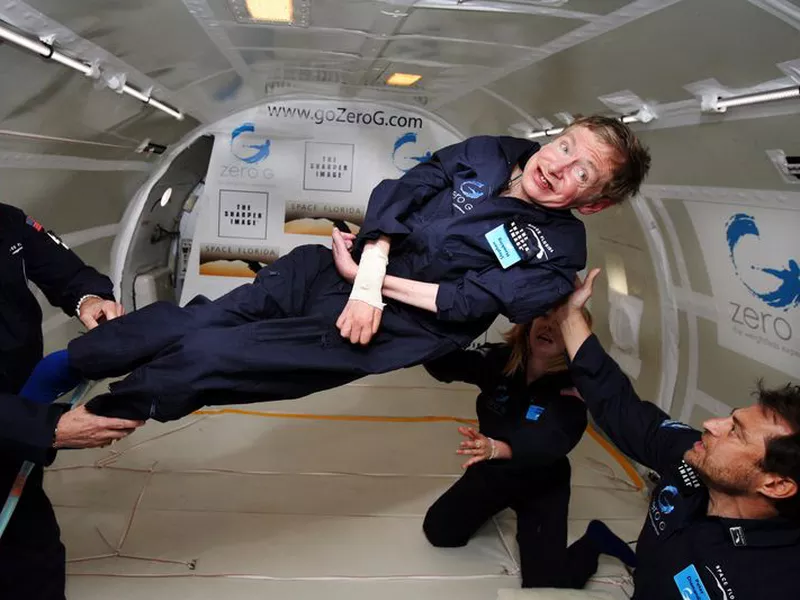 Experiencing weightlessness in a Zero Gravity Corp. plane that plummets down to simulate it.