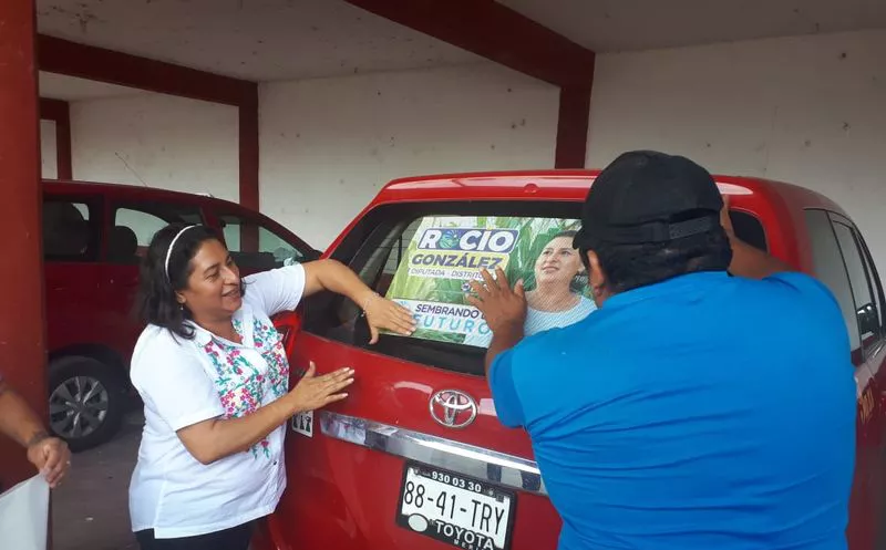 Rocío González se reunió  con miembros del sindicato de taxistas de José María Morelos, Sección X