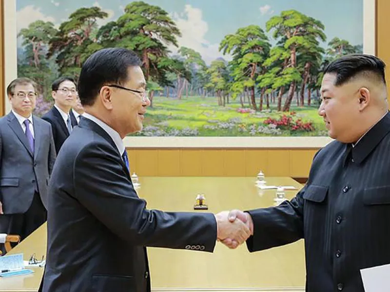 The announcements came days before North Korean leader Kim Jong Un is set to meet South Korean President Moon Jae-in. (AP)