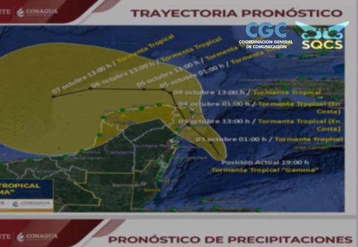 Tormenta tropical Gamma entrará a Quintana Roo entre Cancún y Playa del  Carmen