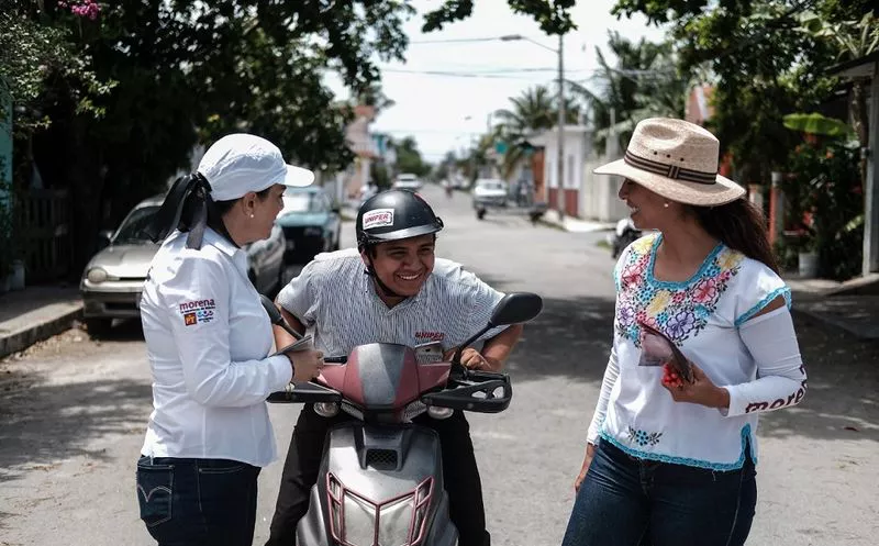 Marybel Villegas Canché, candidata al Senado de la República por la coalición 'Juntos Haremos Historia' se comprometió a regresar la seguridad a Cozumel. (SIPSE)
