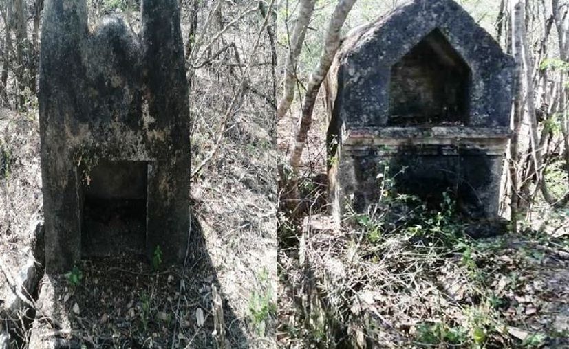 Las fotos de tumbas antiguas que aseguran fueron parte del cementerio de Misnebalam. (Foto: redes sociales)