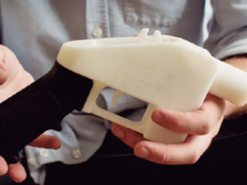 This file photo shows a plastic pistol that was completely made on a 3D-printer at a home in Austin, Texas. (AP)