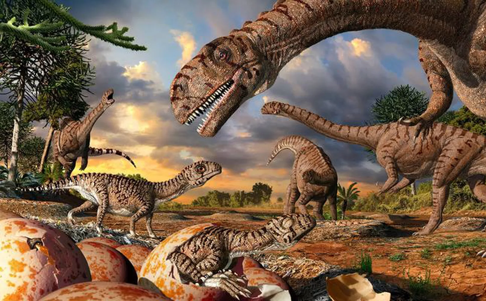 Когда жили динозавры видео. Тероподы Юрского периода. Julius Csotonyi. Юрский период мезозойской эры. Динозавры Юрского периода.