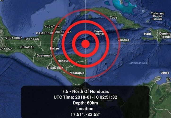 Sismo en Honduras mantiene alerta las costas de Quintana Roo