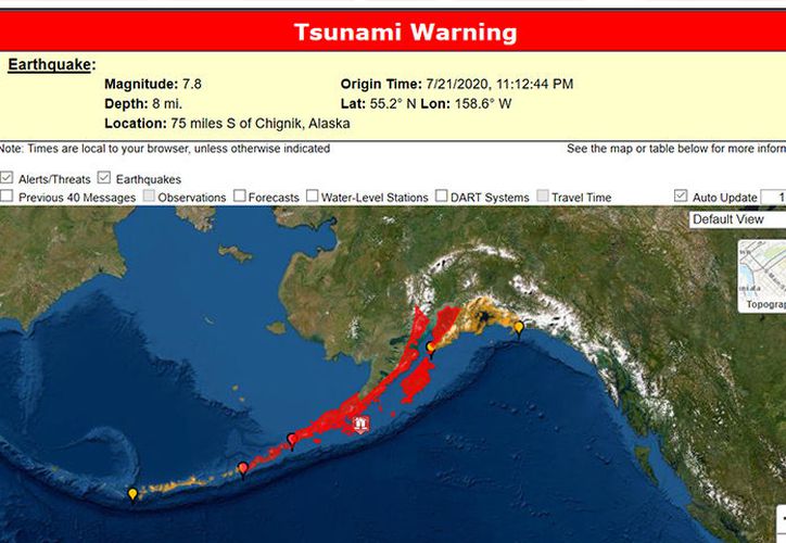 Un Potente Sismo De 7,8 ‘sacude’ Las Islas De Alaska, Emiten Alerta De ...