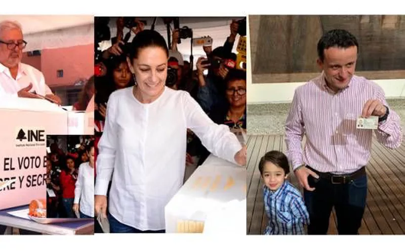 Tres aspirantes a la jefatura de gobierno de la Ciudad de México ya emitieron su voto. (SDP Noticias)