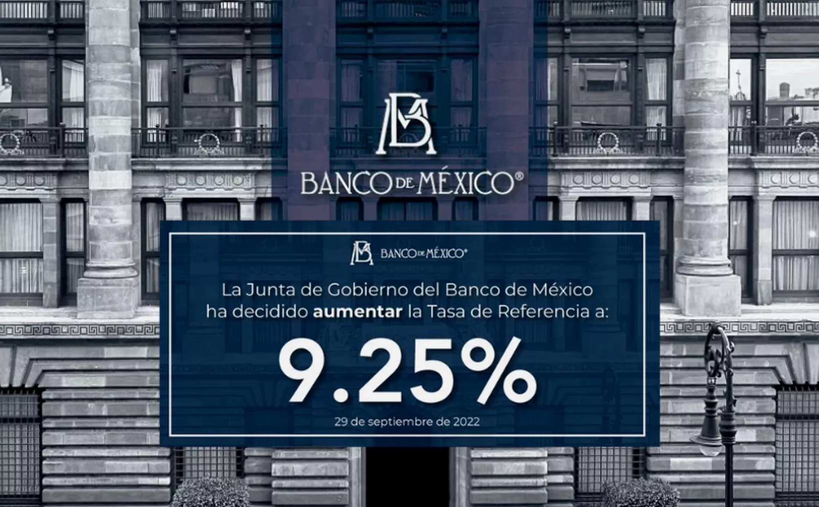 Banxico Anuncia Aumento Del 925 La Tasa De Interés De Referencia 8821