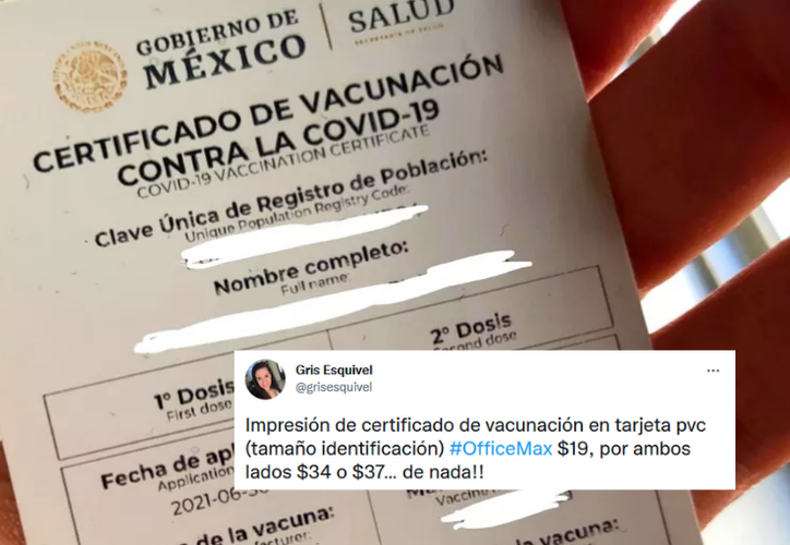 El futuro es hoy! Certificado de vacunación impreso en PVC se hace viral