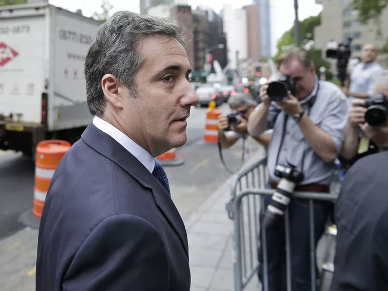Michael  Cohen arrives to court in New York.