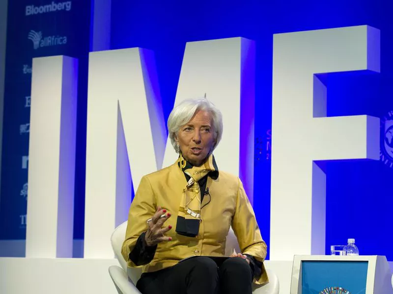 International Monetary Fund (IMF) Managing Director Christine Lagarde
speaks at the panel Reforming the Euro Area. (Foto: AP).