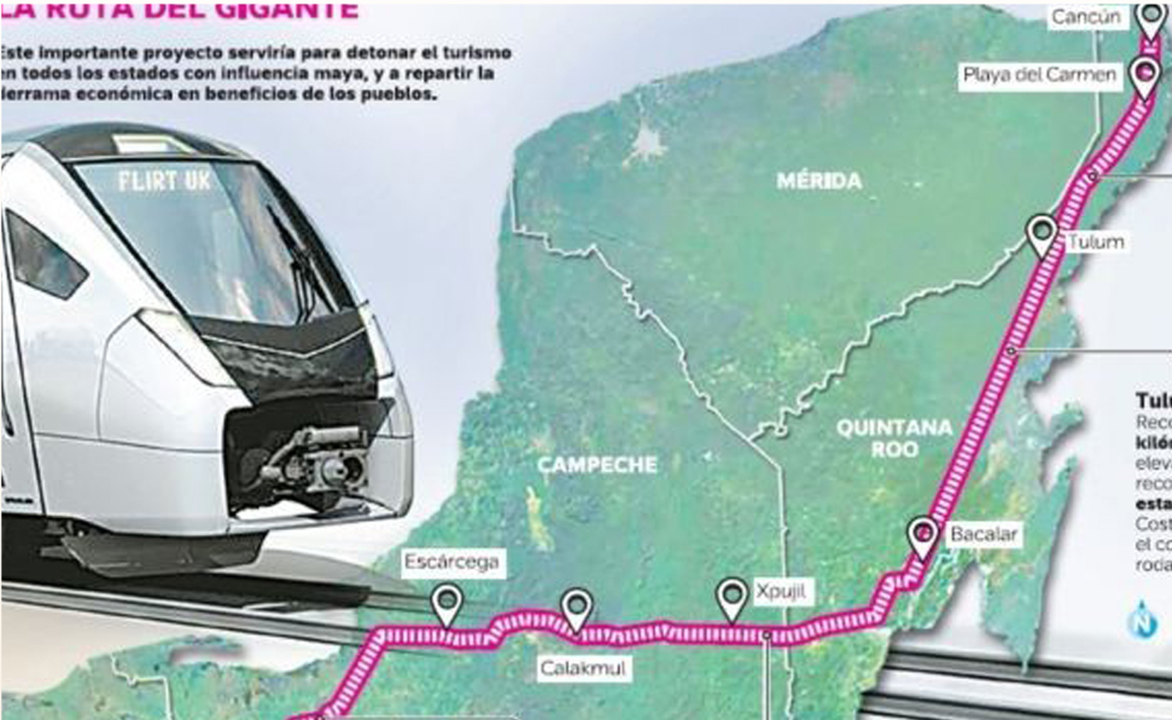 Amplían ruta del Tren Maya en México