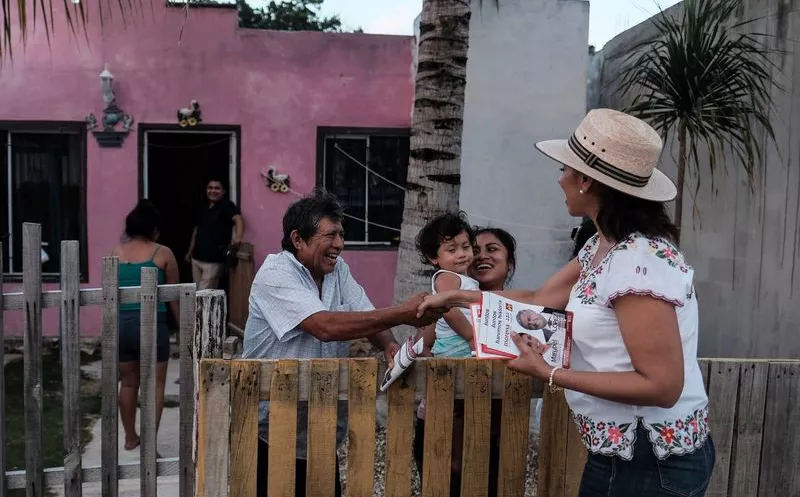 La candidata invitó a todos los vecinos de Cancún para que el 4 de mayo acudan a Playa del Carmen, a ver a AMLO.