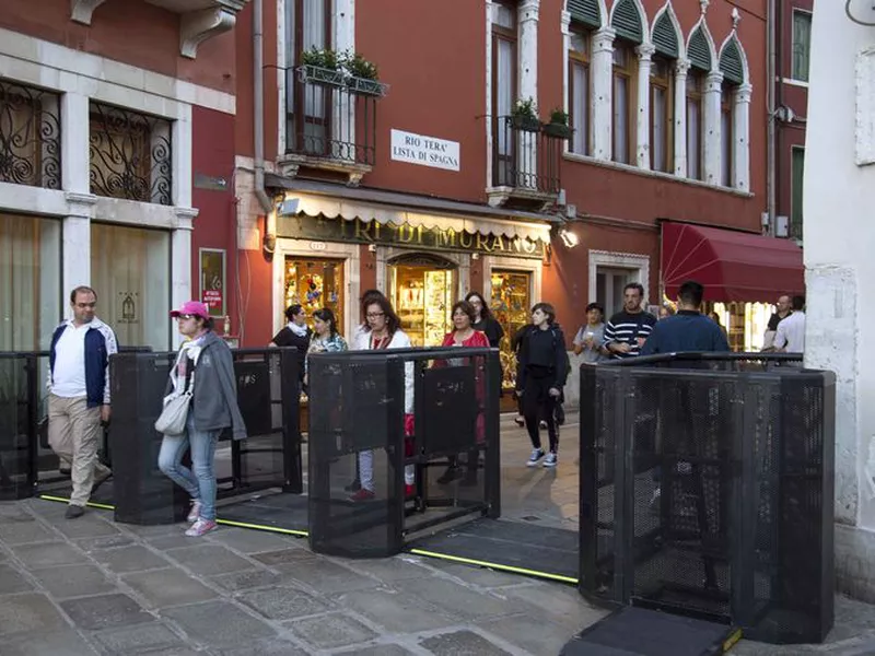 Venice has resorted to installing gates at the ends of two bridges to turn ack tourists if their numbers become overwhelming.