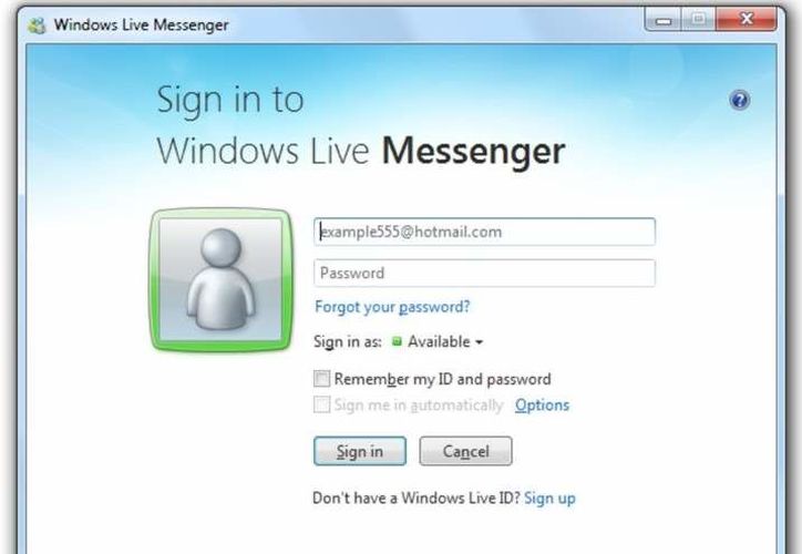 Windows live messenger sign in