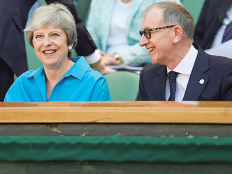 British Prime Minister Theresa May and her husband Philip May, in London.