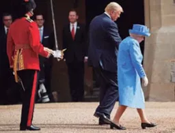 After Trump’s tumult, time for tea with the queen