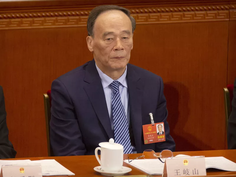 Wang Qishan attends a plenary session of China’s National People’s Congress.