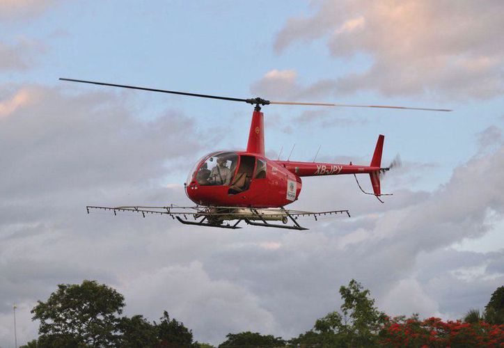 Utilizaran Helicoptero En Operativo De Fumigacion En Fraccionamientos Y Comisarias De Merida