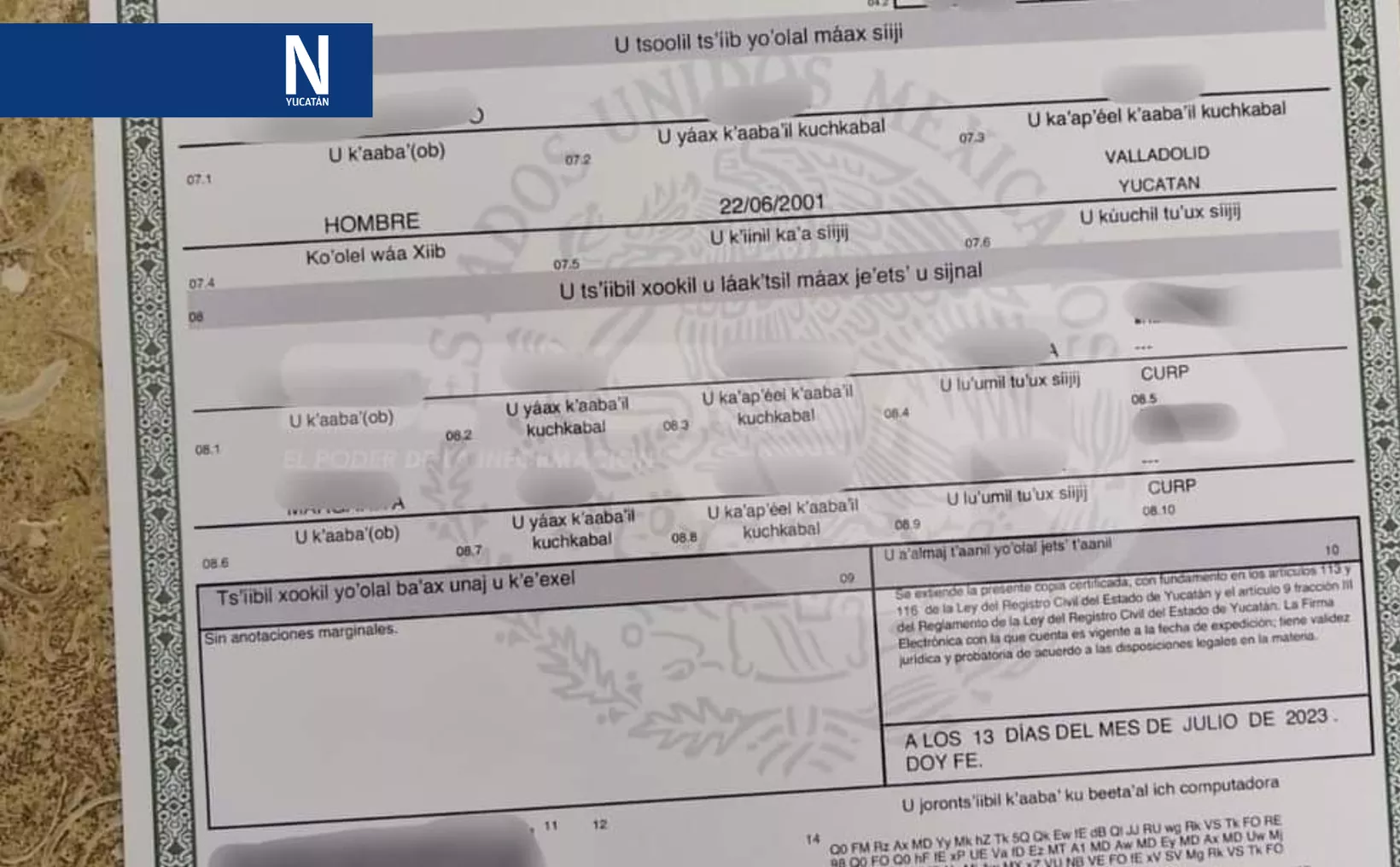 Emiten Actas De Nacimiento Y Matrimonio En Lengua Maya 4945