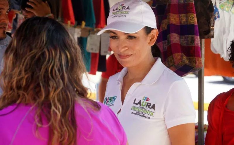 Laura Fernández, candidata a la presidencia municipal de Puerto Morelos aseguró que es hora de que las mujeres reciban una retribución justa por lo que aportan a la sociedad. (SIPSE)